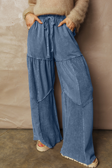 Lucy Leg Patchwork Drawstring Pants