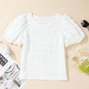  Luella Frilled Lace Trim Bubble Sleeve Blouse