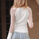  Luisa Slim Henley top Long Sleeve Top