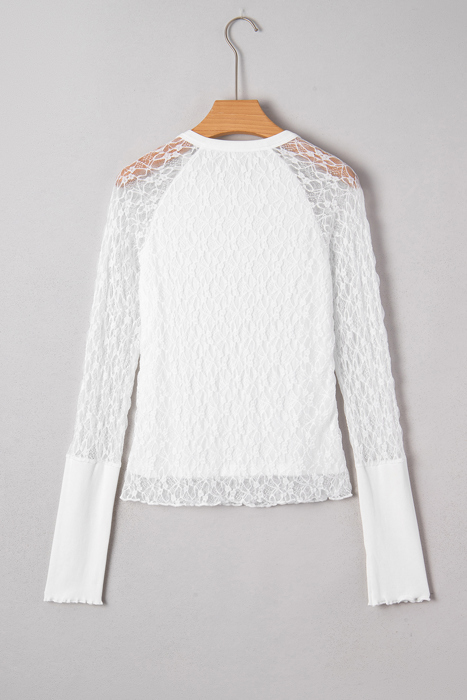 Luisa Slim Henley top Long Sleeve Top