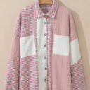 Pink XXL Luna Houndstooth Loose Shacket