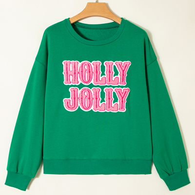 Luz Embroidered Christmas Holiday Sweatshirt