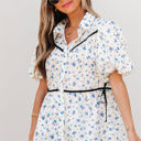  Lyanna Floral Puff Short Sleeve Top