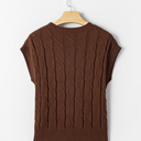  Lyrajira Texture Short Sleeve Sweater