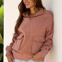  Mabel Half Zipper Baggy Sweatshirt