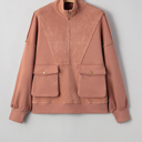  Mabel Half Zipper Baggy Sweatshirt