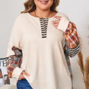  Mackenzie Plaid Patchwork Half PLUS Pullover