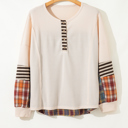  Mackenzie Plaid Patchwork Half PLUS Pullover