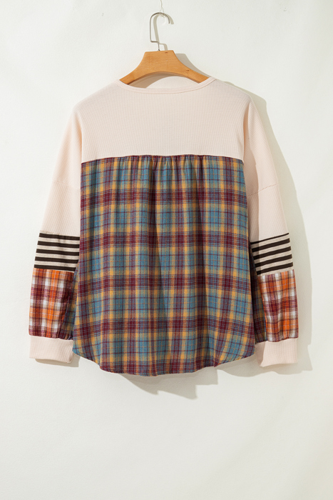 Mackenzie Plaid Patchwork Half PLUS Pullover