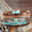  Mackenzie Vintage Layer Leather Bracelet