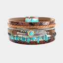  Mackenzie Vintage Layer Leather Bracelet