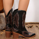  Mackenzie Western Eagle Embroidered Faux Leather Boots