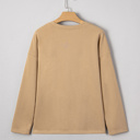  Macy Drawstring Hemline Oversize Long Sleeve Top