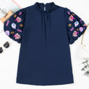  Maddison Shellfish Coral Embroidery Blouse