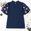  Maddison Shellfish Coral Embroidery Blouse