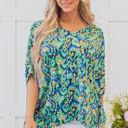  Madeleine Abstract Loose Fit Tunic Blouse