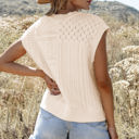  Madelyn Cable Knit Dolman Armholes Sweater Tank