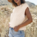  Madelyn Cable Knit Dolman Armholes Sweater Tank