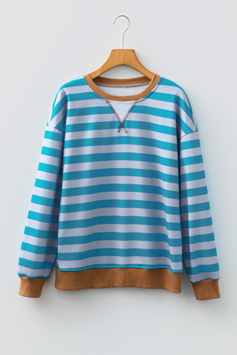 Madiena Trim Drop Shoulder Sweatshirt