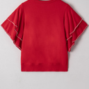  Madilynn Ruffle Short Sleeve Sweater