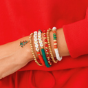 Gold Madison Christmas 6pcs Bracelet Set