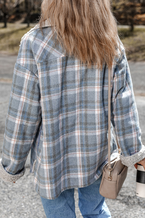Madison Cuffs Patchwork Plaid Shirt
