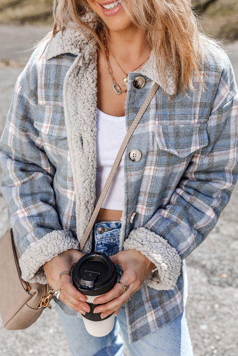 Madison Cuffs Patchwork Plaid Shirt