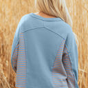  Madison Exposed Seam Waffle Baggy Pullover