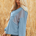  Madison Exposed Seam Waffle Baggy Pullover
