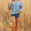 Madison Exposed Seam Waffle Baggy Pullover