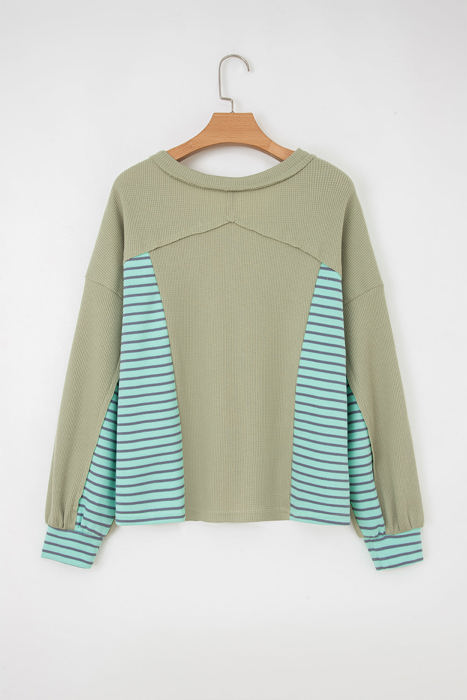 Madison Exposed Seam Waffle Baggy Pullover