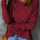  Madison Fiery Solid Long Sleeve Top