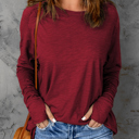  Madison Fiery Solid Long Sleeve Top