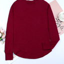  Madison Fiery Solid Long Sleeve Top