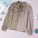  Madison Half Jacquard Satin Blouse