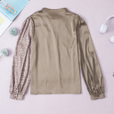  Madison Half Jacquard Satin Blouse