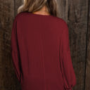  Madison Knit Jacquard Puffy Long Sleeve Top