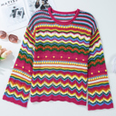 Rose Red Medium Madison Knit Loose Sleeve Sweater