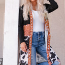  Madison Patchwork Open Front Cardigan