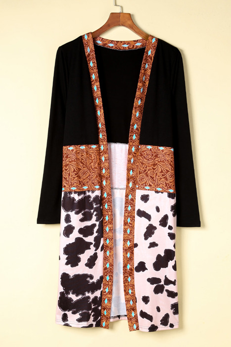 Madison Patchwork Open Front Cardigan