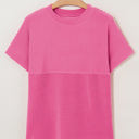  Madison Plain Corded Knit Mock Neck Top