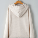  Madison Textured Drawstring Henley Hoodie