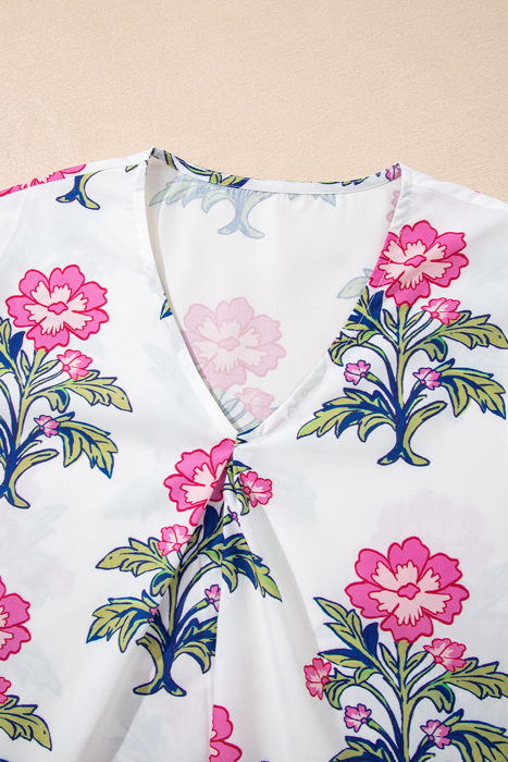 Mae Knot Bubble Sleeve Blouse