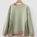  Maelynn Waffle Patchwork Oversize Sweatshirt