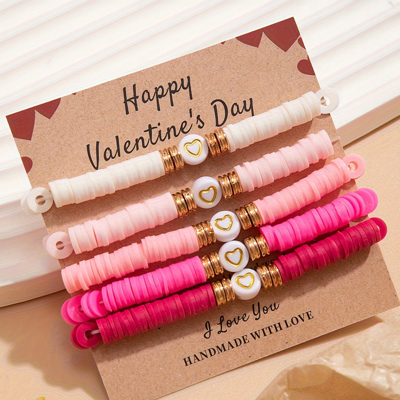 Maeve Valentine Heart Beaded Bracelet