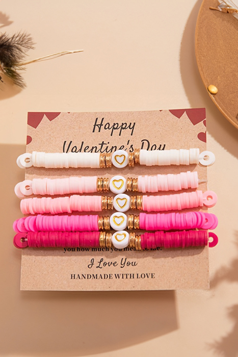Maeve Valentine Heart Beaded Bracelet