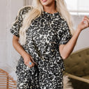  Magdalena CheetahCasual Tee and Shorts Lounge Set