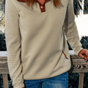  Maisie Binding Snap Geometric Pullover