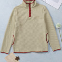  Maisie Binding Snap Geometric Pullover