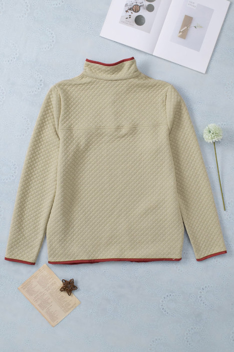 Maisie Binding Snap Geometric Pullover